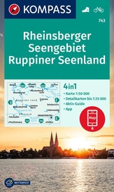 Wandelkaart 743 Rheinsberger Seengebiet - Ruppiner Seenland | Kompass