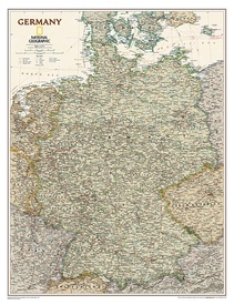 Wandkaart 20456 Duitsland, antiek, 60 x 77 cm | National Geographic