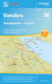 Wandelkaart - Topografische kaart 74 Sverigeserien Vansbro | Norstedts