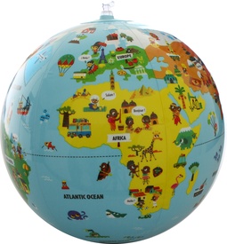 Opblaasbare wereldbol - globe Inflatable globe 30 cm tiny traveller | Caly Toys