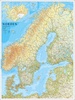 Wandkaart Scandinavië & Ijsland | 75 x 100 cm | Norstedts