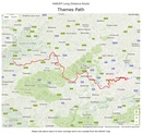 Wandelkaart Thames Path | Harvey Maps