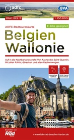 Fietskaart BEL2 ADFC Radtourenkarte Wallonië - Ardennen - België | BVA BikeMedia