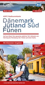 Fietskaart DK2 ADFC Radtourenkarte Dänemark Zuid - Jutland - Denemarken | BVA BikeMedia