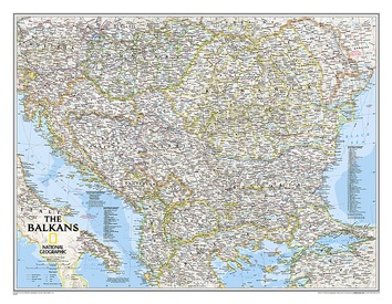 Wandkaart The Balkans - Balkan landen, 77 x 60 cm | National Geographic