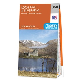 Wandelkaart - Topografische kaart 360 OS Explorer Map Loch Awe, Inveraray | Ordnance Survey