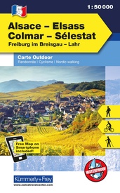 Wandelkaart 5 Outdoorkarte FR Elsass - Colmar - Sélestat - Elzas | Kümmerly & Frey