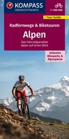 Alpen Tourenkarte - Radfernwege und Biketouren