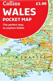 Wegenkaart - landkaart Pocket Map Wales | Collins