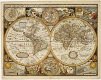 Wereld antiek 1651 90,5 x 69 cm