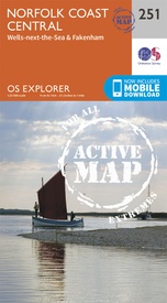 Wandelkaart - Topografische kaart 251 OS Explorer Map | Active Norfolk Coast Central | Ordnance Survey