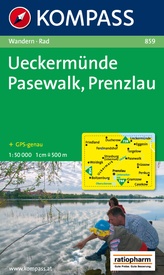 Wandelkaart 859 Ueckermünde - Pasewalk - Prenzlau | Kompass