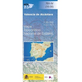 Topografische kaart 701-IV Valencia de Alcántara | CNIG - Instituto Geográfico Nacional