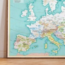 Poster European Wine Map XL | Wijngaarden van Europa | 100 x 70 cm | La carte des vins