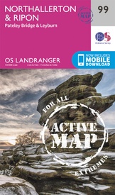 Wandelkaart - Topografische kaart 99 Landranger Active Northallerton / Ripon | Ordnance Survey