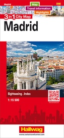 Stadsplattegrond 3 in 1 city map Madrid 3 in 1 CityMap | Hallwag