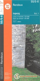 Wandelkaart - Topografische kaart 55/5-6 Topo25 Rendeux | NGI - Nationaal Geografisch Instituut