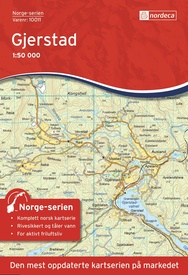 Wandelkaart - Topografische kaart 10011 Norge Serien Gjerstad | Nordeca