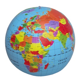 Opblaasbare wereldbol - globe Inflatable globe 50 cm political maxi | Caly Toys