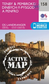 Wandelkaart - Topografische kaart 158 Landranger Active Tenby / Pembroke | Ordnance Survey