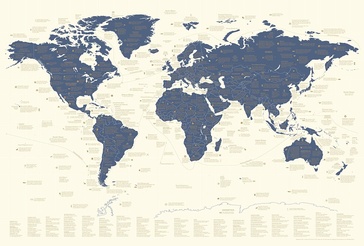 Wereldkaart Explorer's Map | 67 x 99 cm | Collins