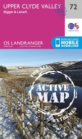 Wandelkaart - Topografische kaart 72 Landranger Active Upper Clyde Valley | Ordnance Survey