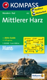 Wandelkaart 452 Mittlerer Harz | Kompass