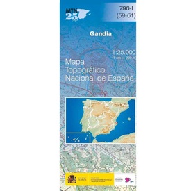 Topografische kaart 796-I Gandia | CNIG - Instituto Geográfico Nacional