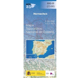 Topografische kaart 830-III Hornachos | CNIG - Instituto Geográfico Nacional