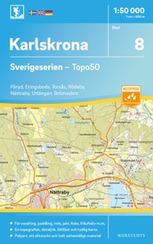 Wandelkaart - Topografische kaart 8 Sverigeserien Karlskrona | Norstedts