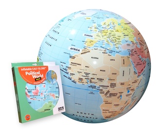 Opblaasbare wereldbol - globe Inflatable globe |  political world | ø 42 cm | Caly Toys