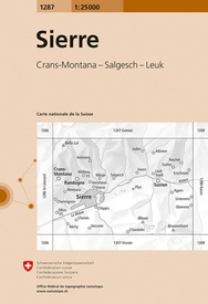 Wandelkaart - Topografische kaart 1287 Sierre | Swisstopo