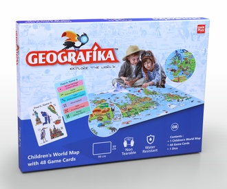 Spel Explore the World game + Children's World map | Unik Play